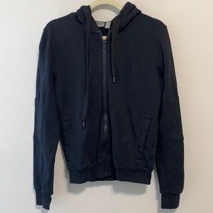 Zella Rudi Moto Black Zip Up Hoodie Sweatshirt